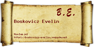 Boskovicz Evelin névjegykártya