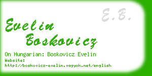 evelin boskovicz business card